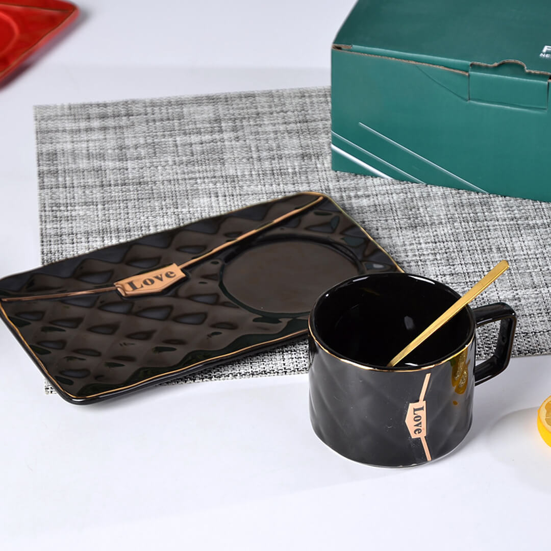 Mother's Day Gift Handbag-Shaped Creative Mug With Saucer & Spoon-Engravingift
