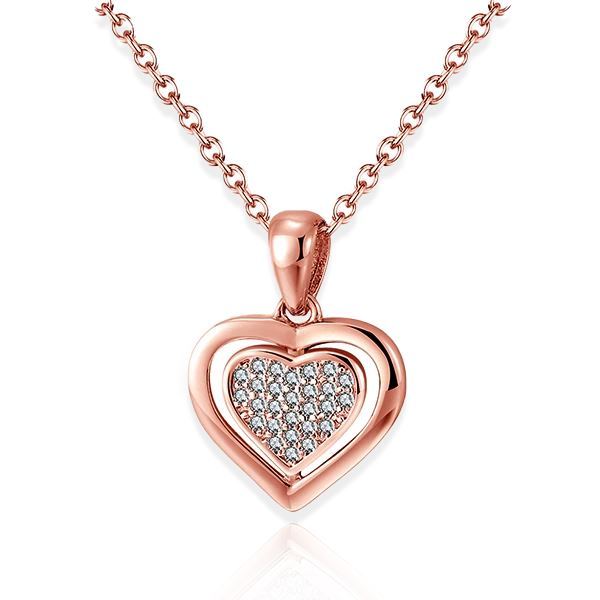 Mother's Day Gift Brilliant Heart Pendant Necklace-Engravingift