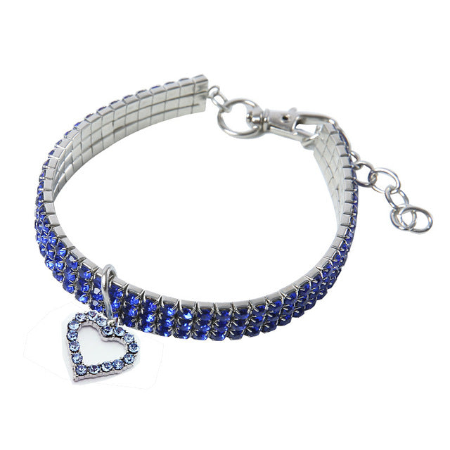 Mother's Day Gift Bling Rhinestone Dog Collar Crystal Puppy-Engravingift