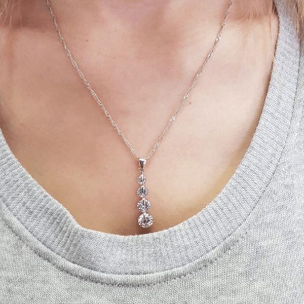 Mother's Day Gift Classic Sparkle Crystal Necklace & Earrings Set-Engravingift