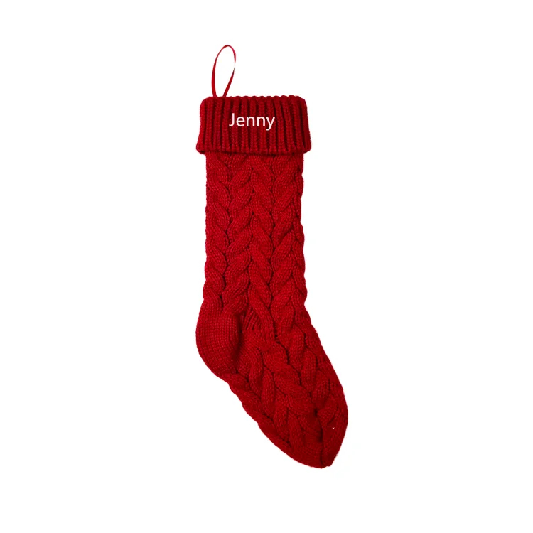 Christmas Needlepoint Stockings Personalized Name Knitting Stockings Decoration