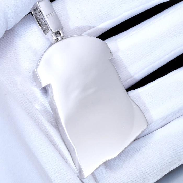 Christmas Gift Gift For Men Women Necklace Silver Moissanite Jesus In White Gold