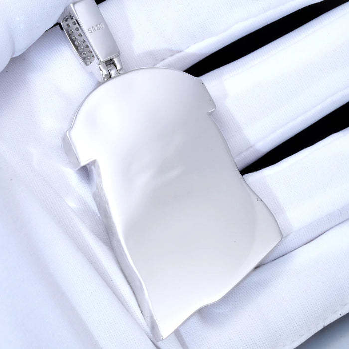 Christmas Gift Gift For Men Women Necklace Silver Moissanite Jesus In White Gold