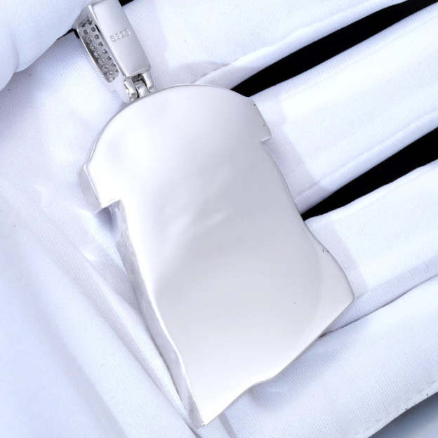 Christmas Gift Gift For Men Women Necklace Silver Moissanite Jesus In White Gold