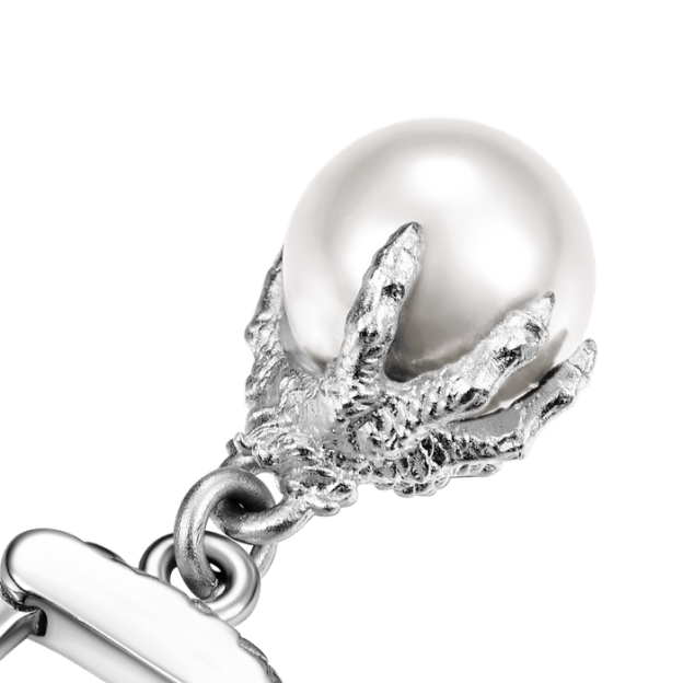 Father's Day Gift WONG Dragon Claw Pearl Dangly Earrings-Engravingift