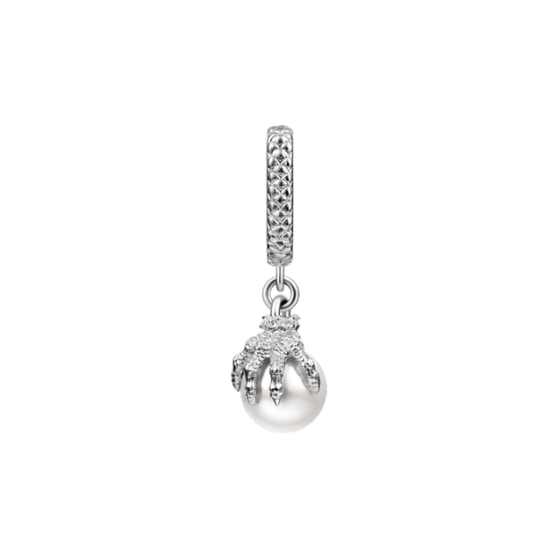Father's Day Gift WONG Dragon Claw Pearl Dangly Earrings-Engravingift