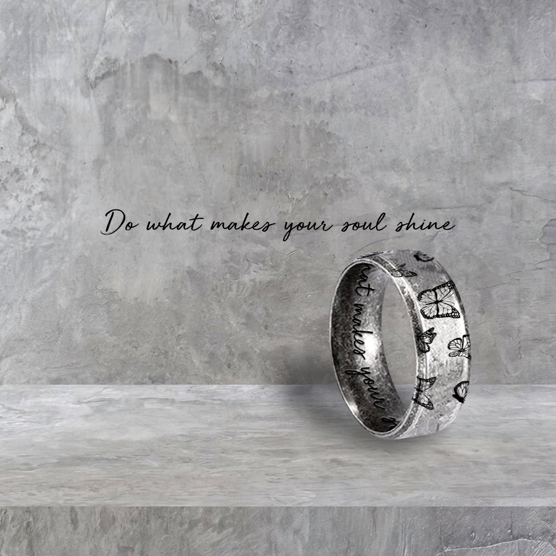 Mother's Day Gift Metal Butterfly Ring - Butterfly - To My Daughter - I Love You To A Butterfly-Engravingift