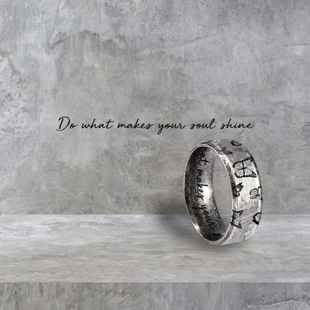 Mother's Day Gift Metal Butterfly Ring - Butterfly - To My Daughter - I Love You To A Butterfly-Engravingift