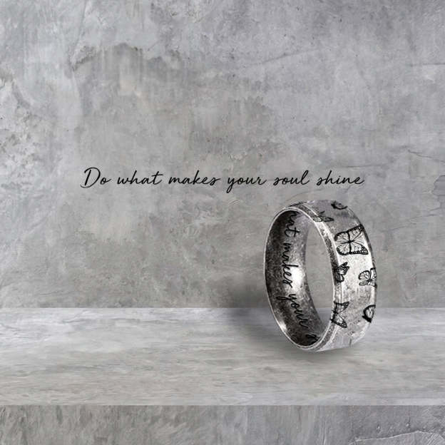 Mother's Day Gift Metal Butterfly Ring - Butterfly - To My Daughter - I Love You To A Butterfly-Engravingift