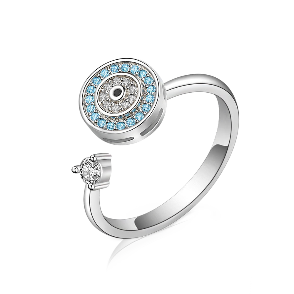 Mother's Day Gift Evil Eye Spinning Fidget Ring-Engravingift