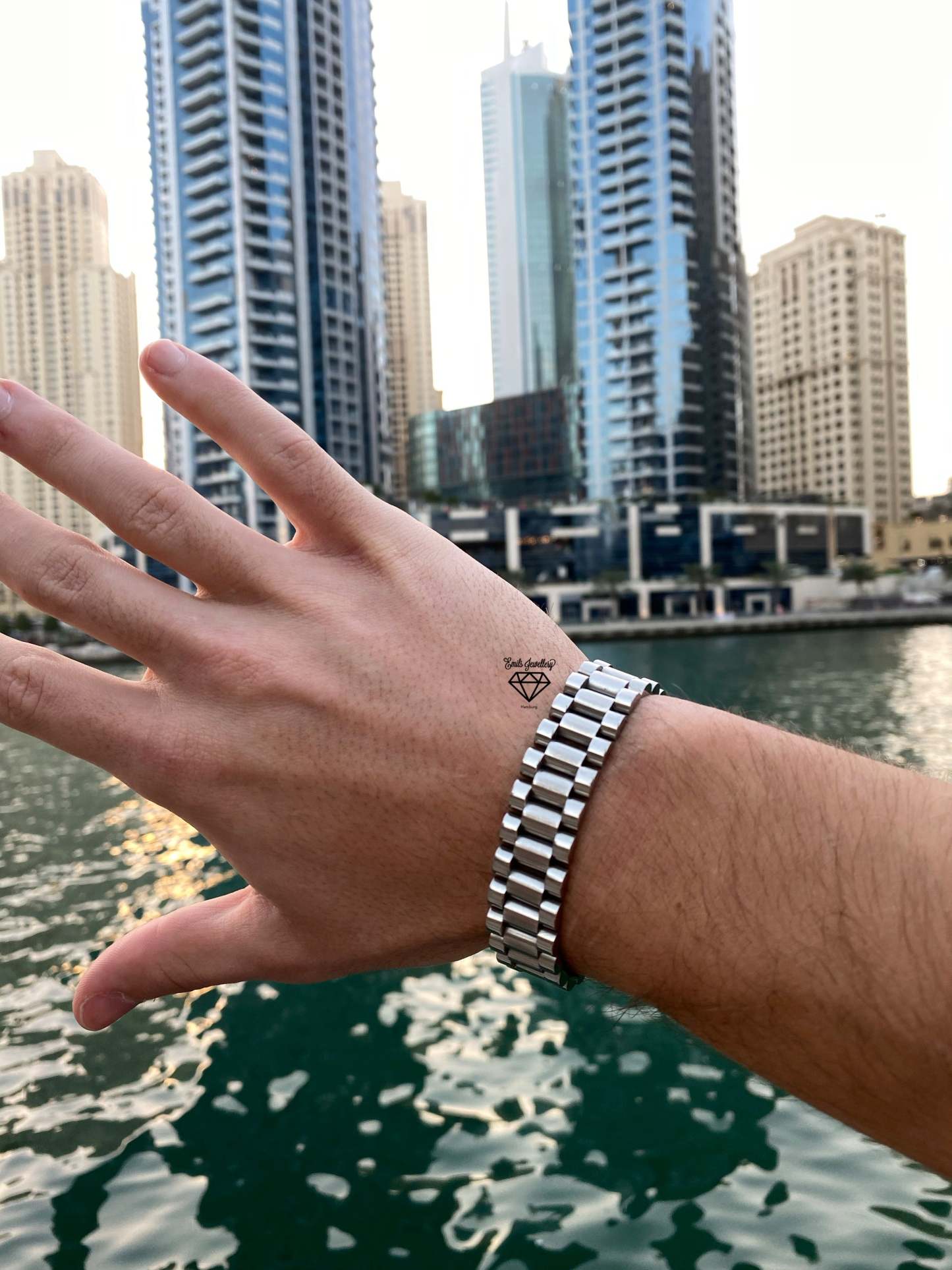 Father's Day Gift President bracelet steel watch band chain bracelet-Engravingift