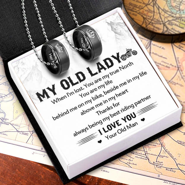 Mother's Day Gift Couple Pendant Necklaces - Biker - To My Lady - I Love You-Engravingift