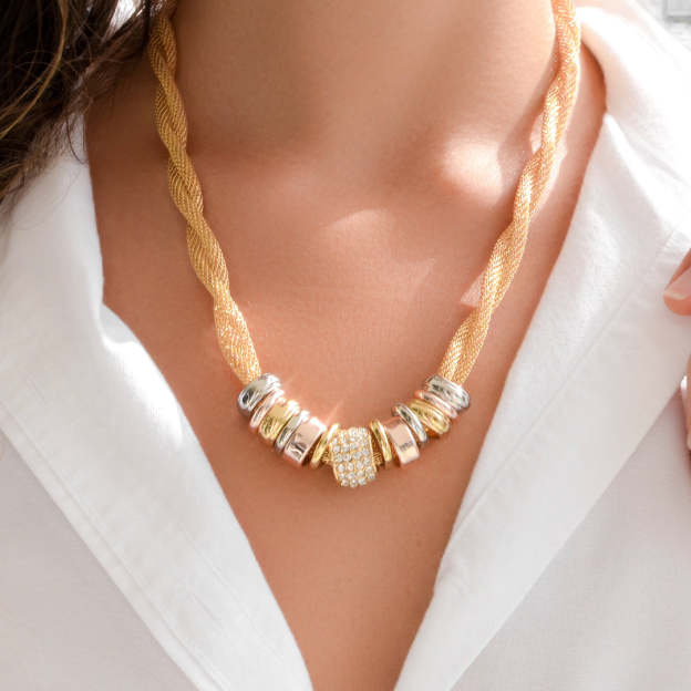 Mother's Day Gift Entwined Gold Metal Set-Engravingift