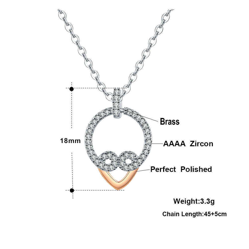 Mother's Day Gift Love Always Heart Pendant Necklace-Engravingift