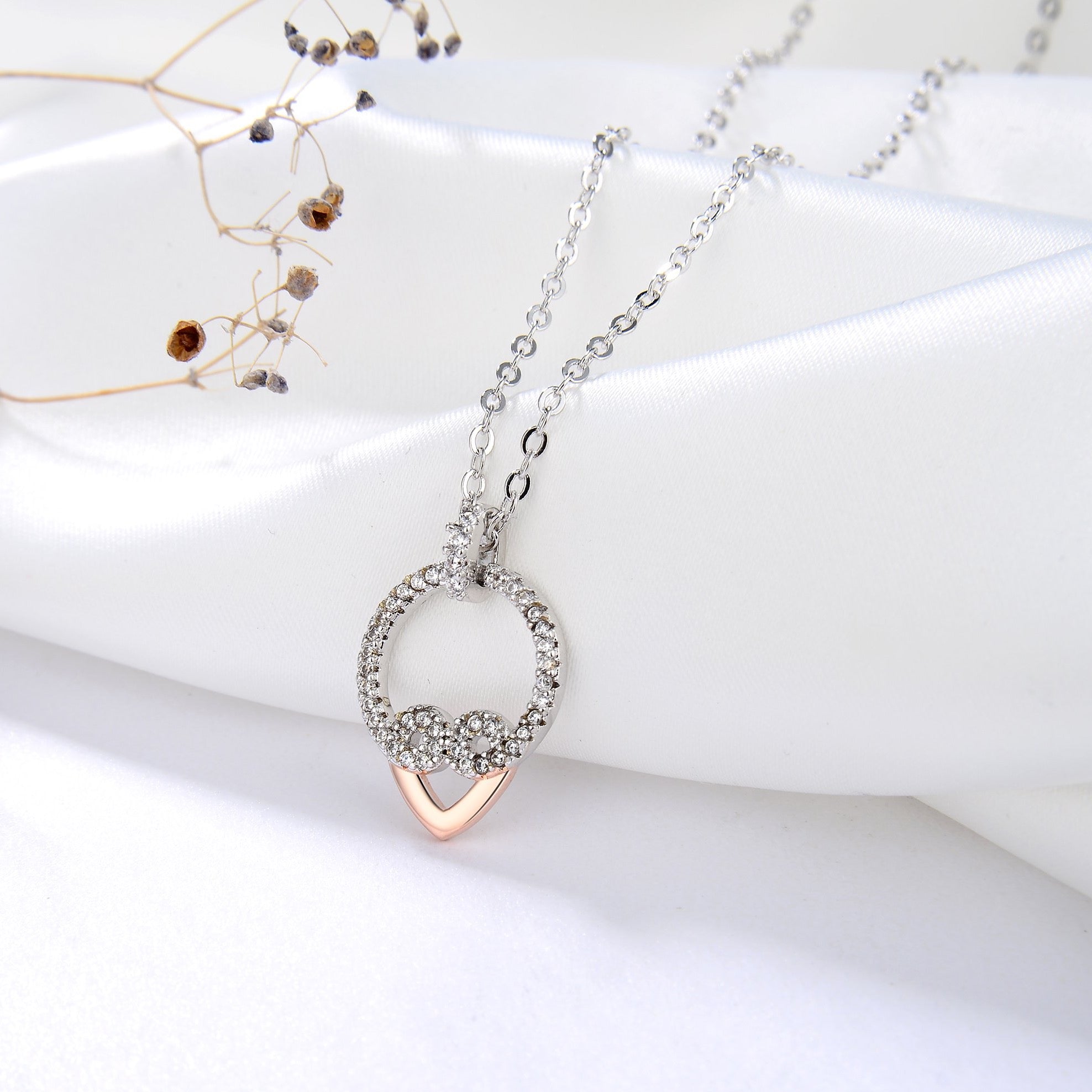 Mother's Day Gift Love Always Heart Pendant Necklace-Engravingift