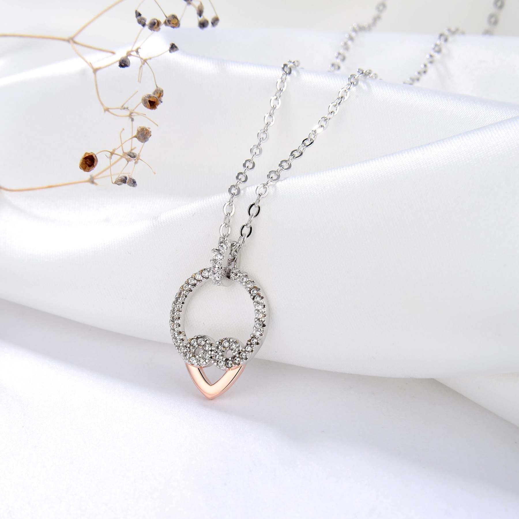 Mother's Day Gift Love Always Heart Pendant Necklace-Engravingift