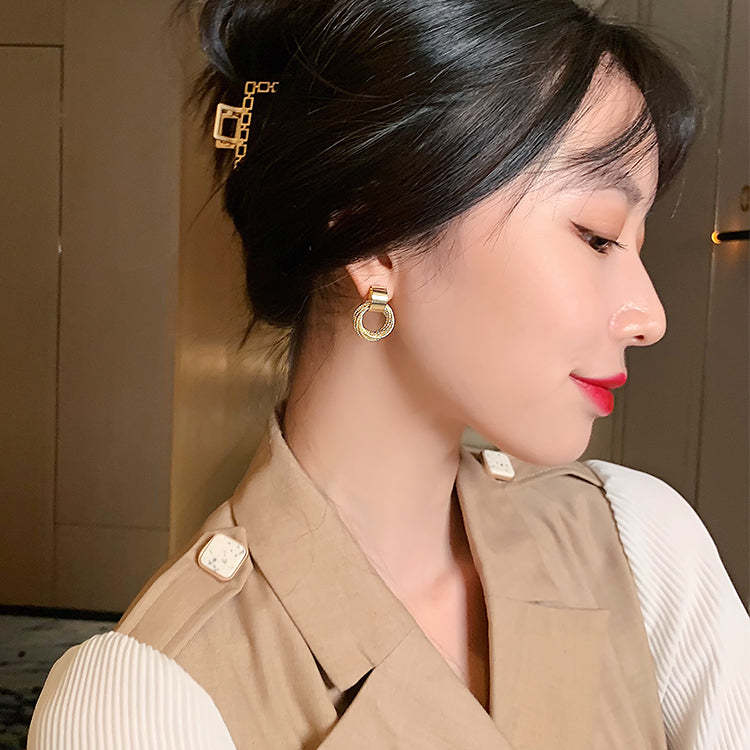 Mother's Day Gift Small circle earrings-Engravingift