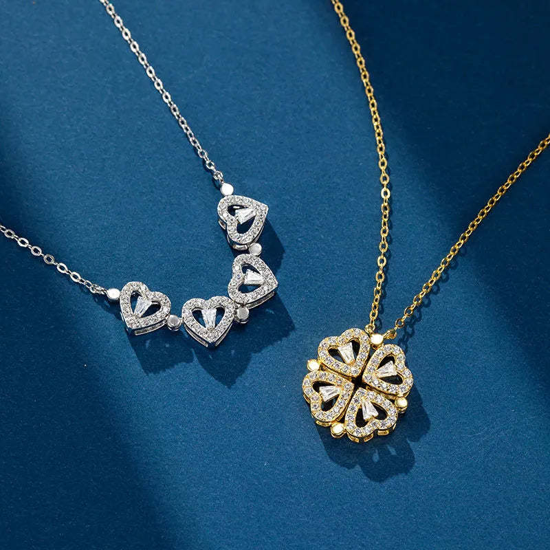 Mother's Day Gift Four Leaf Necklace-Engravingift