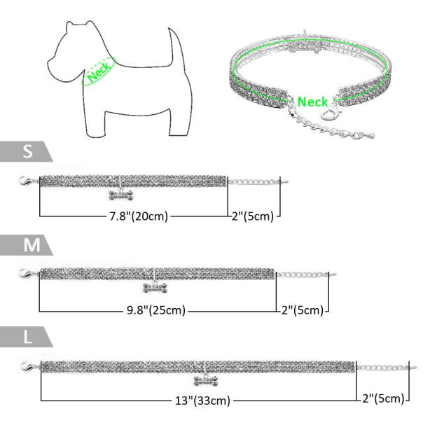 Mother's Day Gift Bling Rhinestone Dog Collar Crystal Puppy-Engravingift