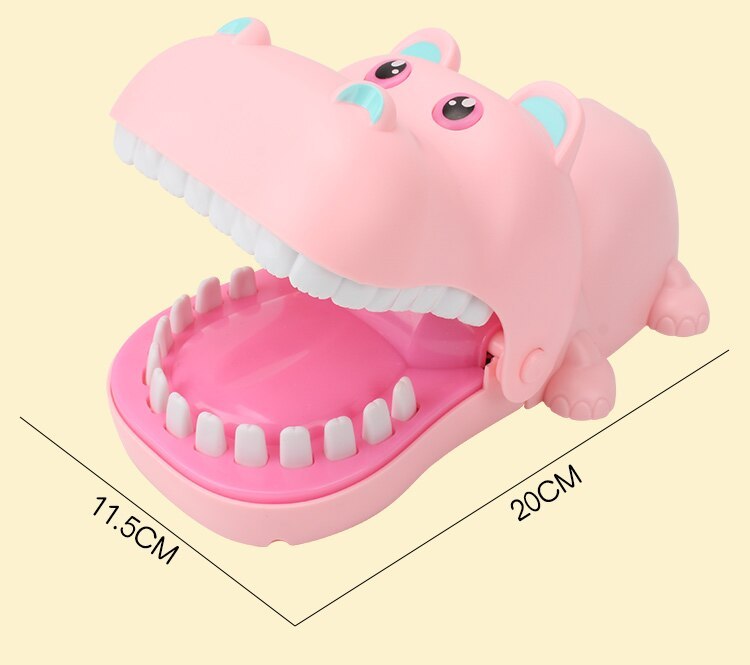 Christmas Gift Funny Teeth Finger Biting Toy Hippo-Engravingift