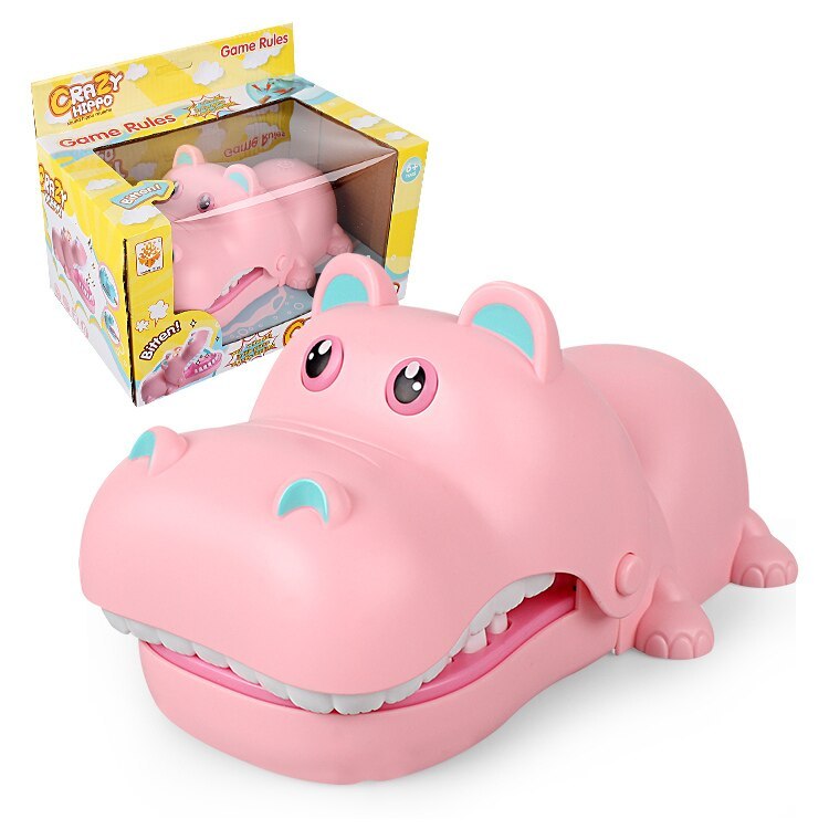 Christmas Gift Funny Teeth Finger Biting Toy Hippo-Engravingift