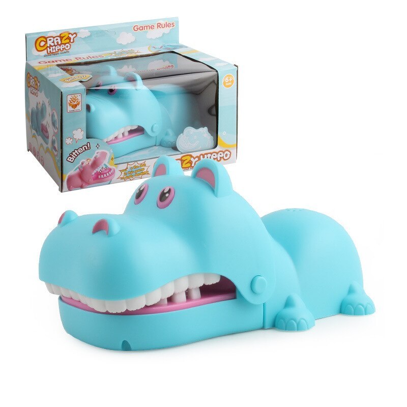 Christmas Gift Funny Teeth Finger Biting Toy Hippo-Engravingift