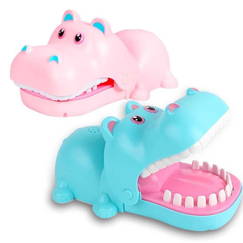Christmas Gift Funny Teeth Finger Biting Toy Hippo-Engravingift
