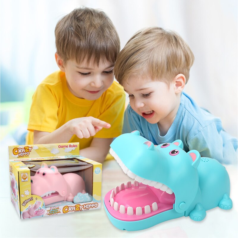 Christmas Gift Funny Teeth Finger Biting Toy Hippo-Engravingift