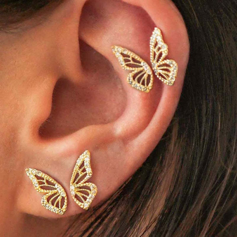 Mother's Day Gift Butterfly Wings Studs-Engravingift
