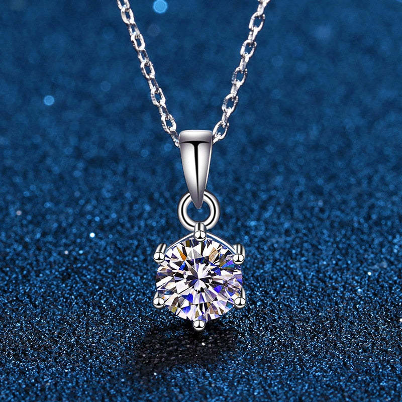 Genuine Moissanite VVS1 D Color Necklace - 1013Bazaar