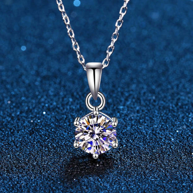 Genuine Moissanite VVS1 D Color Necklace - 1013Bazaar