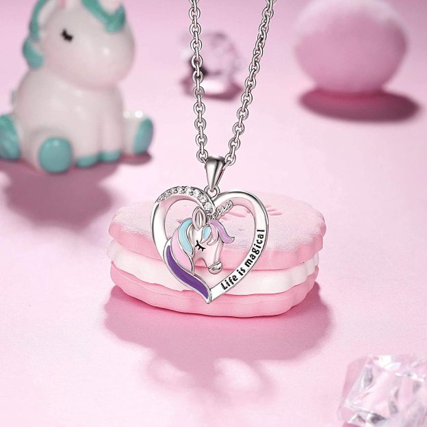 Mother's Day Gift Personalized Rainbow Unicorn Necklace-Engravingift