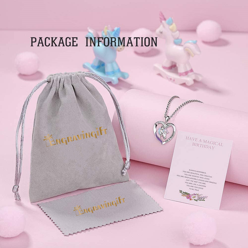 Mother's Day Gift Personalized Rainbow Unicorn Necklace-Engravingift