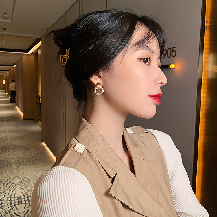 Mother's Day Gift Small circle earrings-Engravingift
