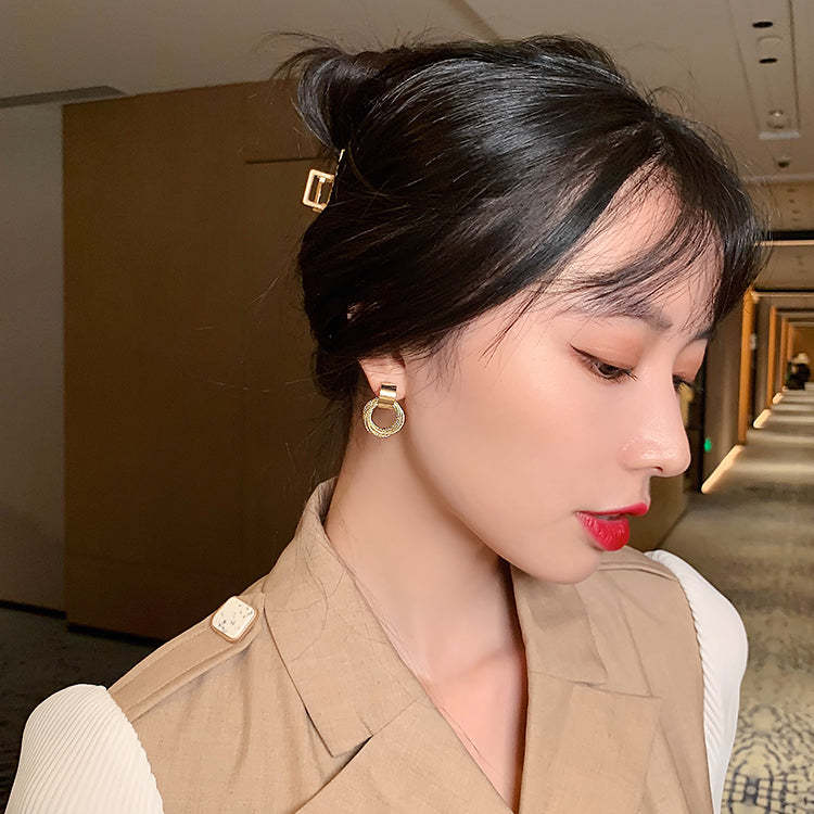 Mother's Day Gift Small circle earrings-Engravingift