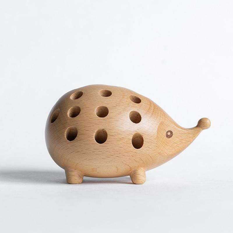 Mother's Day Gift Wooden Hedgehog Pen Holder-Engravingift
