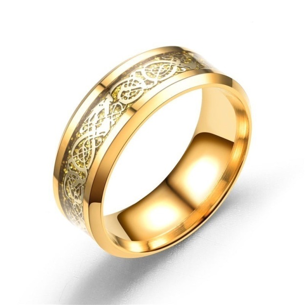 Mother's Day Gift Wedding rings set his and hers-Couples Ring Set "Unleash the Mythical Power: Celtic Dragon Rings"-Engravingift