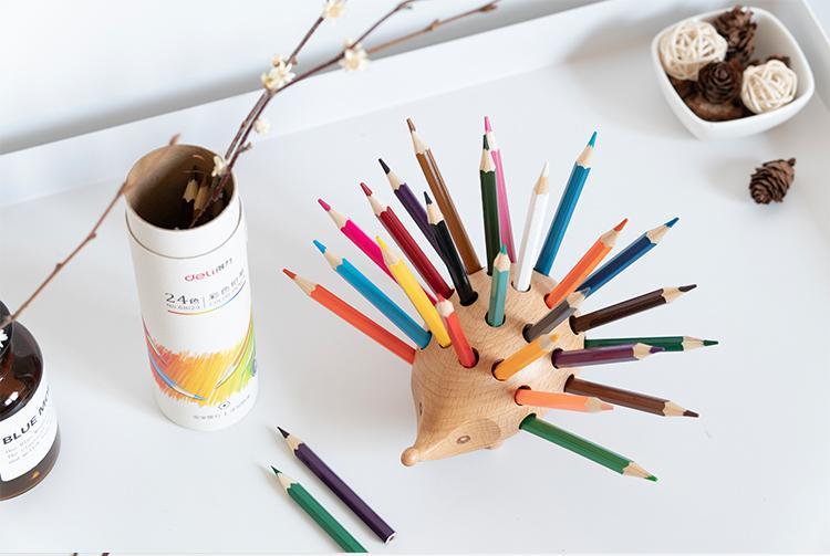 Mother's Day Gift Wooden Hedgehog Pen Holder-Engravingift