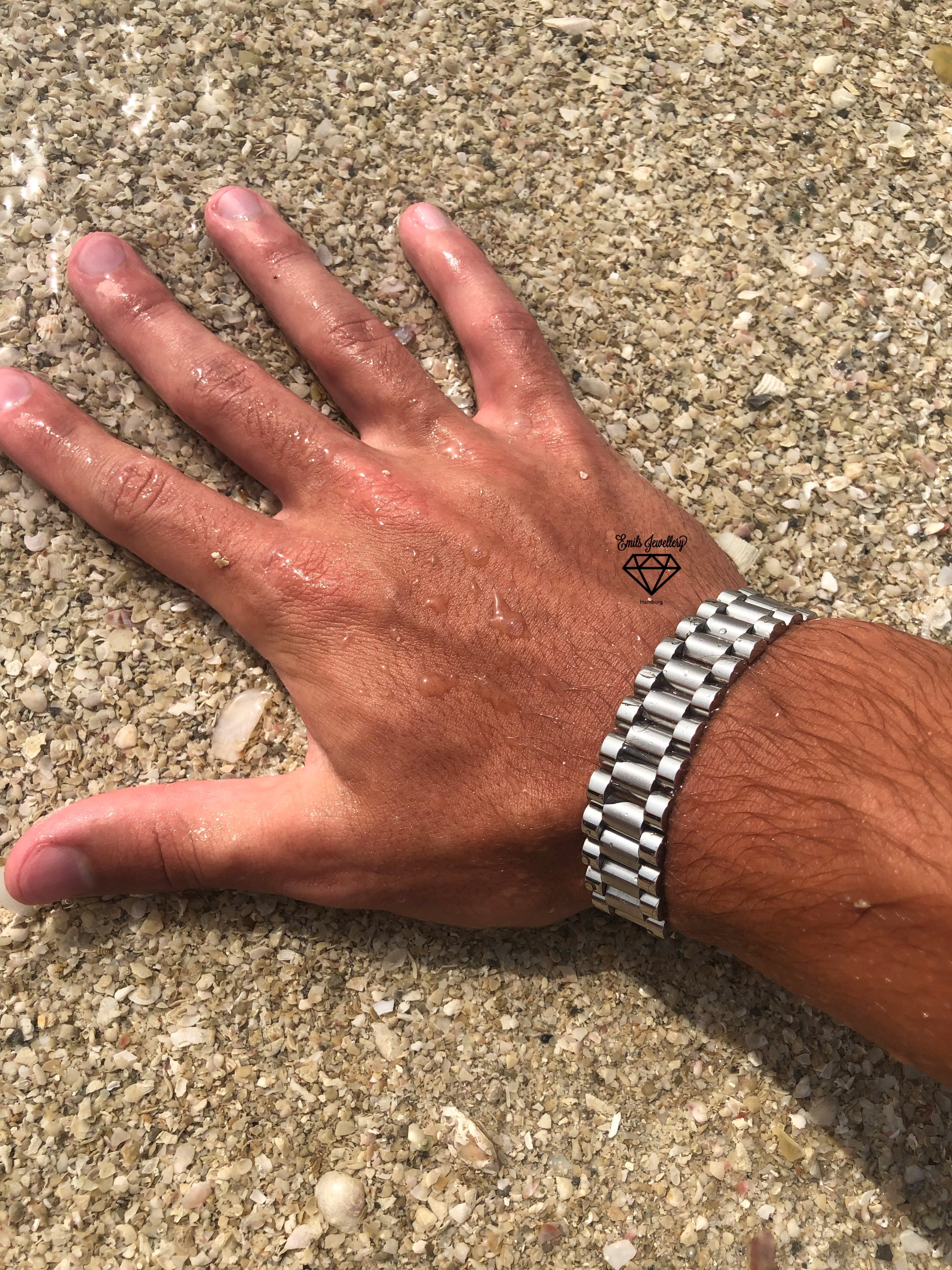 Father's Day Gift President bracelet steel watch band chain bracelet-Engravingift