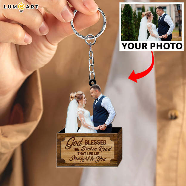 Christmas Gifts Personalized Photo Blessed Acrylic Ornament