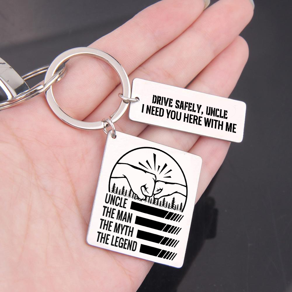 Mother's Day Gift Calendar Keychain - Family - To My Uncle - Drive Safely, Uncle-Engravingift