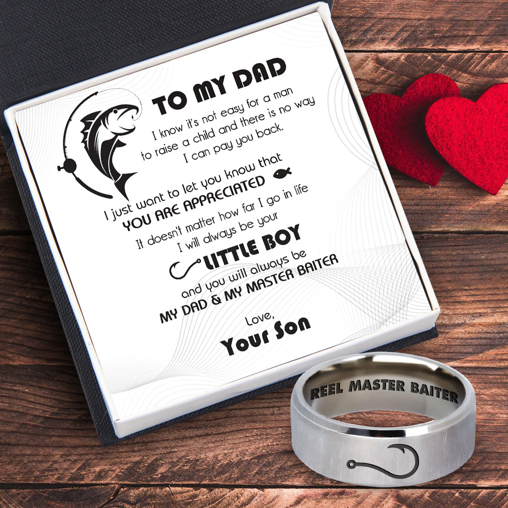 Father's Day Gift Fishing Ring - Fishing - To My Dad - I Will Always Be Your Little Boy