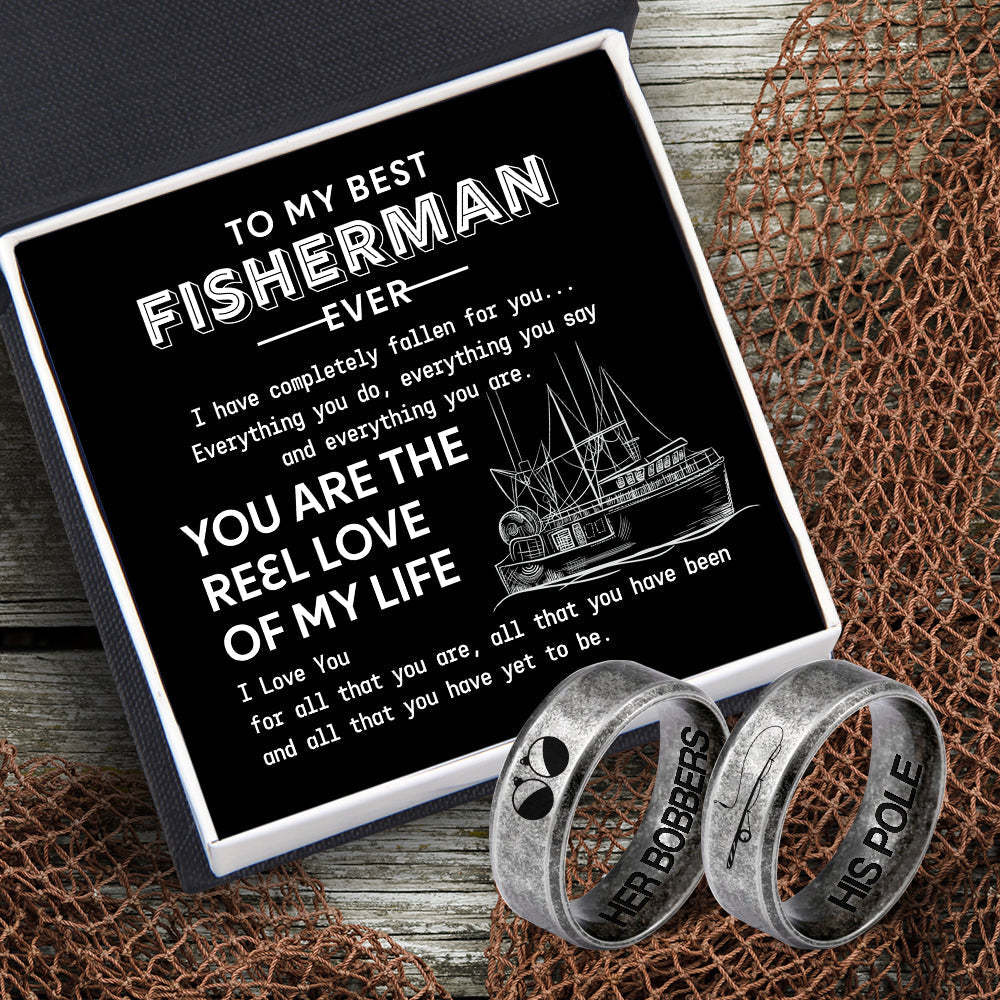 Mother's Day Gift  Fishing Couple Ring - Fishing - To My Best Fisherman Ever - You Are The Reel Love Of My Life-Engravingift