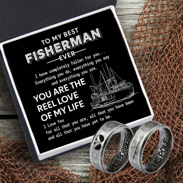 Mother's Day Gift  Fishing Couple Ring - Fishing - To My Best Fisherman Ever - You Are The Reel Love Of My Life-Engravingift
