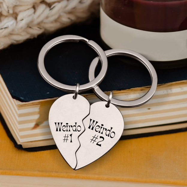 Mother's Day Gift Heart Puzzle Keychain - Skull - To My Girlfriend - How Special You Are To Me-Engravingift