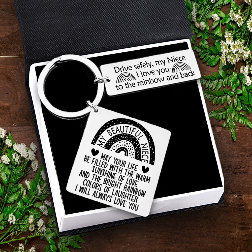 Mother's Day Gift Calendar Keychain - Family - To My Niece - I Will Always Love You-Engravingift