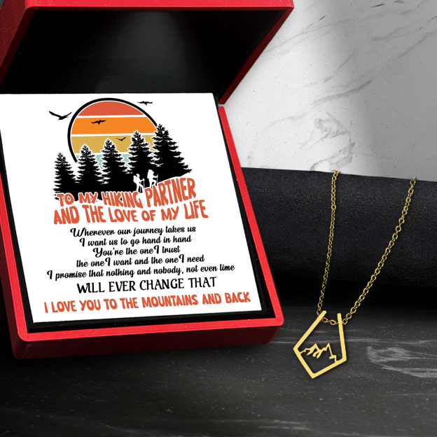Mother's Day Gift Mountain Peak Necklace - Hiking - To My Hiking Partner - You're The One I Trust-Engravingift