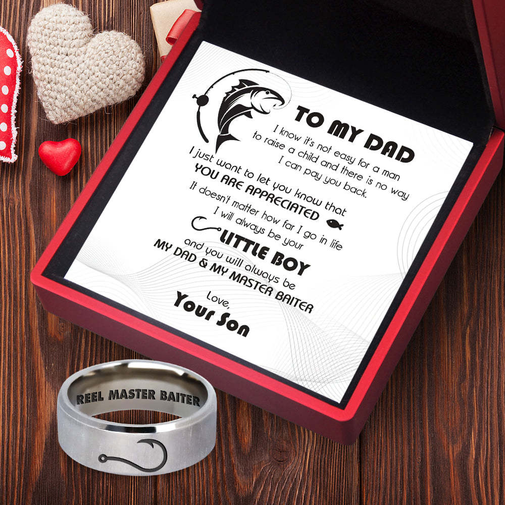 Father's Day Gift Fishing Ring - Fishing - To My Dad - I Will Always Be Your Little Boy