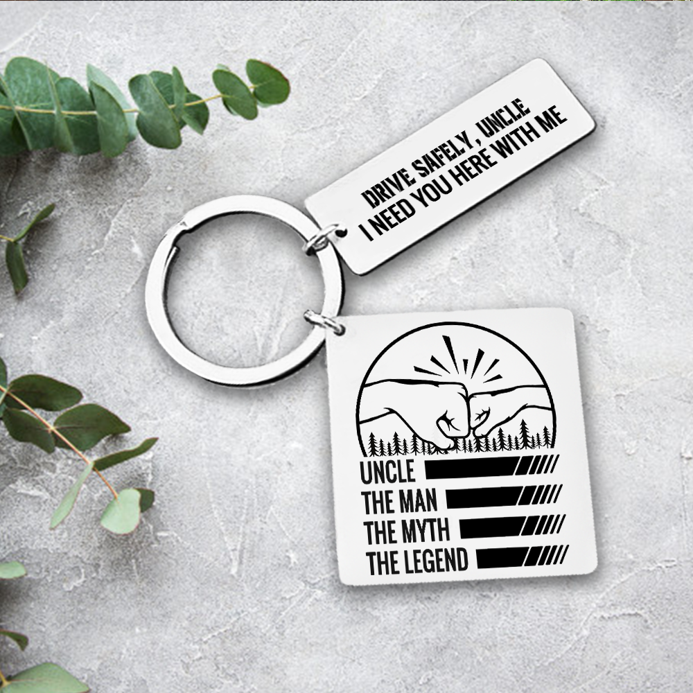 Mother's Day Gift Calendar Keychain - Family - To My Uncle - Drive Safely, Uncle-Engravingift