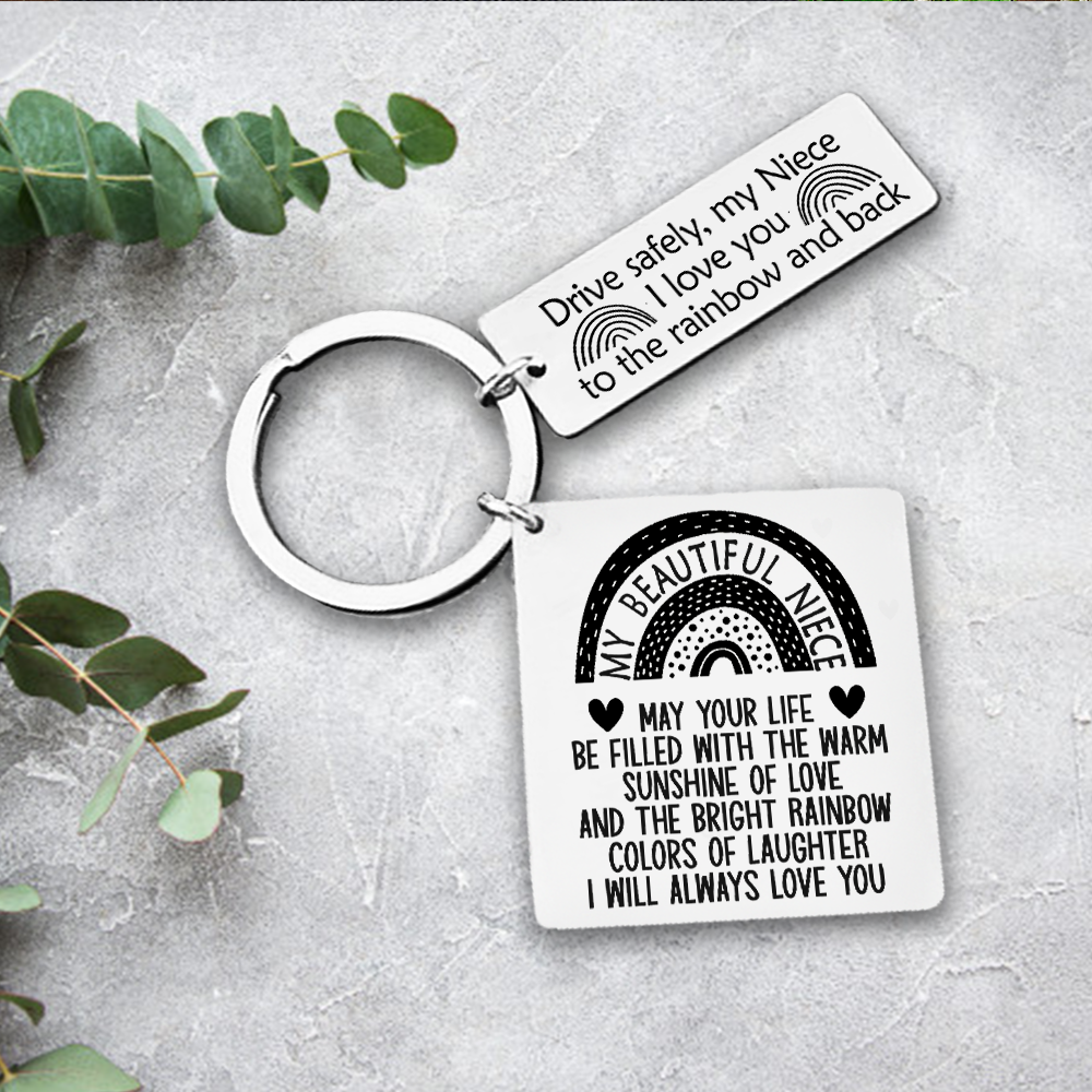 Mother's Day Gift Calendar Keychain - Family - To My Niece - I Will Always Love You-Engravingift